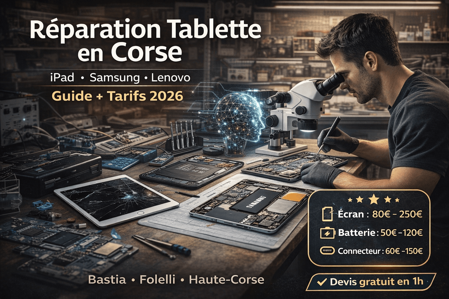 Réparation de tablettes en Corse