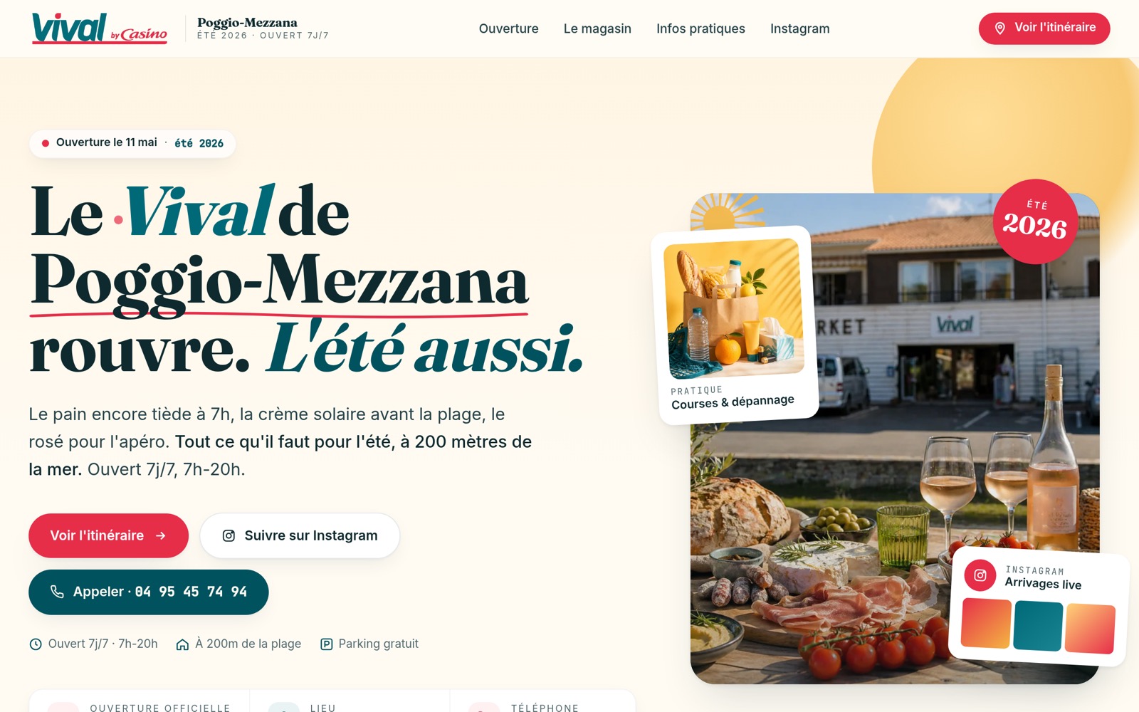 Capture du site Vival Poggio-Mezzana